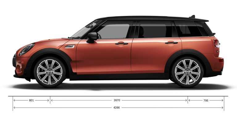 MINI Cooper – side view – dimensions