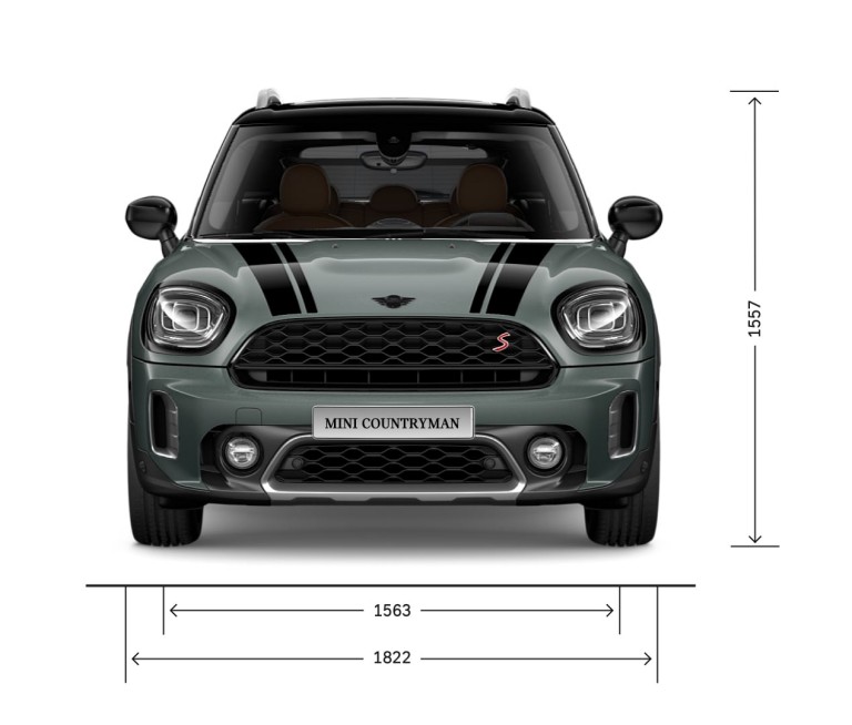 MINI Countryman – front view – dimensions